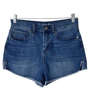 Victoria's Secret Jean Shorts 6 High Rise Medium Wash Denim Cut Offs Stretch